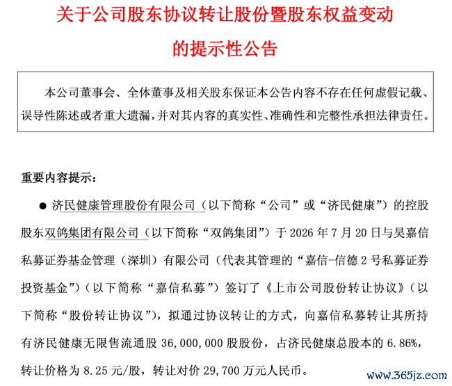 终止！济民健康控股股东股权转让惊现“两日游”，跨界收购半导体又增变数